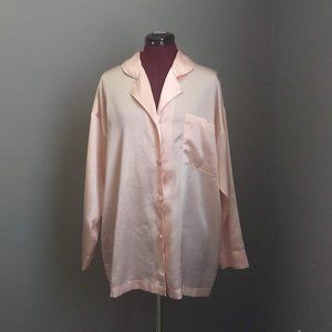 Victoria's Secret Gold Label Pink Satin Sleep Top